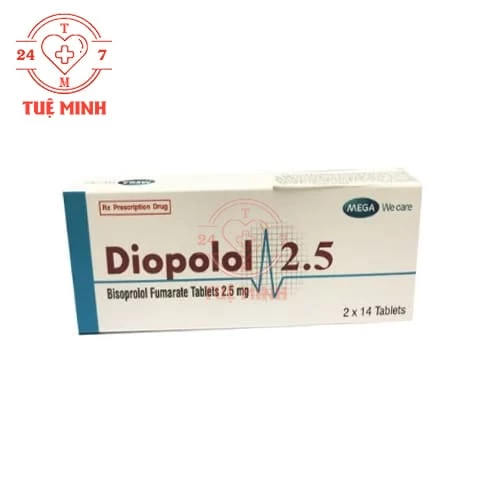 Diopolol 2.5mg Mega - Thuốc điều trị cao huyết áp